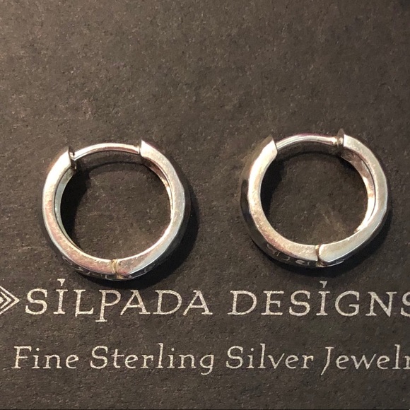 Silpada Sterling Silver Huggie Hoop Earrings P1636 - Picture 4 of 16